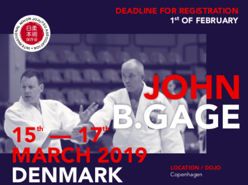Kursus med John Gage Sensei 15.-17. marts 2019